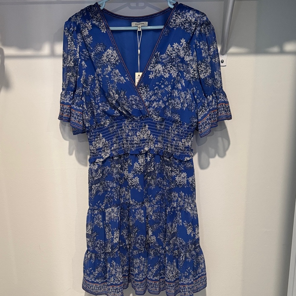 Max Studio Navy Floral Mini Dress